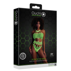 Ouch! Glow Body à encolure grecque Vert Fluo
